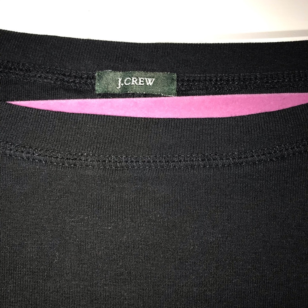 J. Crew black cotton long sleeve top women size sm